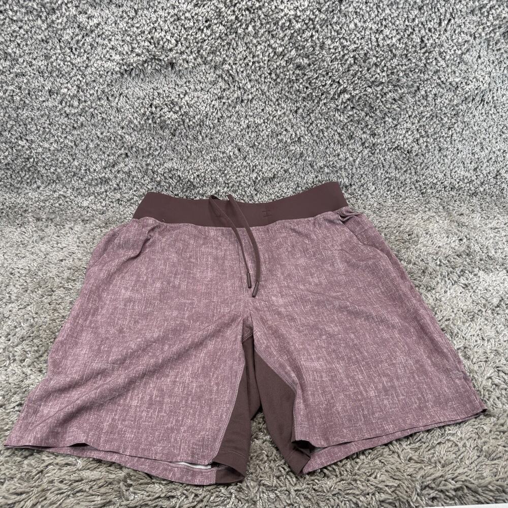 Lululemon Men’s Shorts Size Small Pink Mauve Lined 7" Running Training Zip Pocke